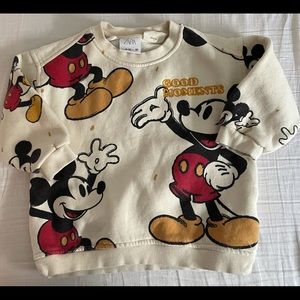 Zara boys Mickey Mouse sweatshirt 9-12M